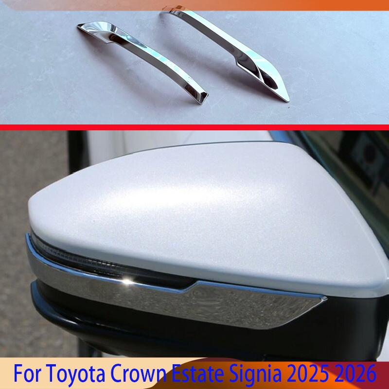 For Toyota Crown Estate Signia 2025 2026 Car Accessories Side Mirror Rear View Wing Chrome Cover Trim Molding Bezel