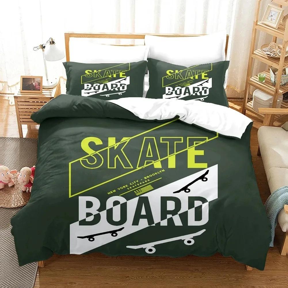 3D Print Scooter Skateboard Fashion Bedding Set Double Twin King Duvet Cover Comforter Pillowcase Boys Girls Adults Bedroom