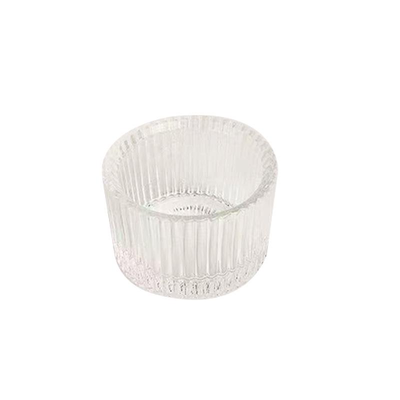 Transparent Fine-Textured Glass Candle Holder - Aroma Cup for Home Decoration