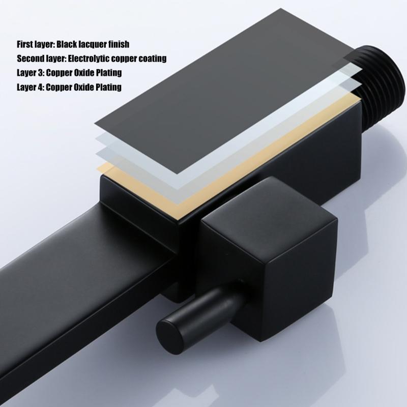 Single Handle Wall Mounted Copper Faucet Easy Installation Heat Resistant Coating Tap for Bathroom Basins Kitchen Sink