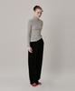 JUNEJUNE SPACE Two Tone Velour Pant_Black