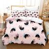 Cute Cat Claw Bedding Set Single Twin Full Queen King Size Bed Set Adult Kid Bedroom Duvetcover Sets Cartoon Cat Bed Sheet Set