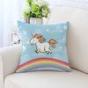 New Unicorn Cushion Cover Hot Polyester Cartoon Unicorn Pillowcase Kids Room Decoration Sofa Couch Throw Pillow Cover Decorative