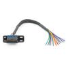 Cable de diagnóstico automotriz OBD2 hembra a cable DIY de colores de 30 cm, tipo terminal OBD2, conector OBD 2