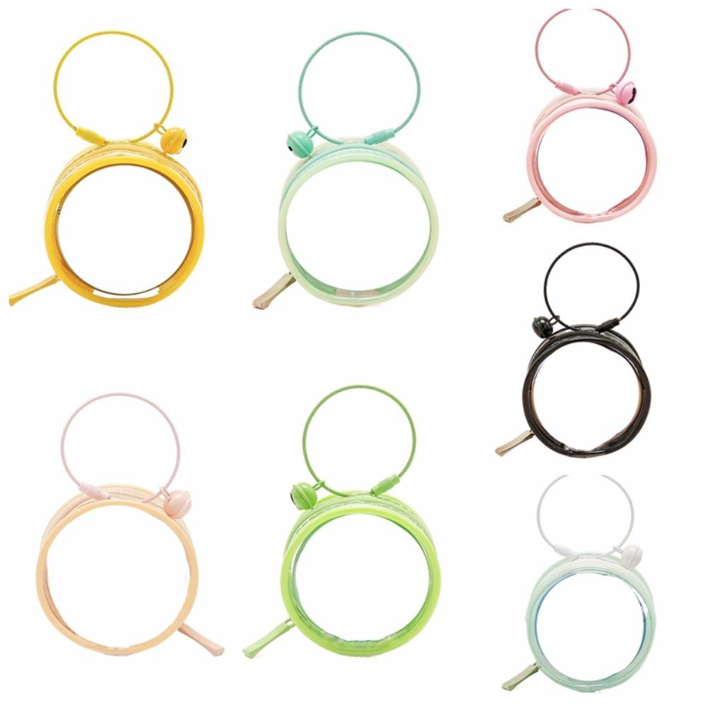 Keyring Two-side Display Bag Protection Case Clear Outdoor Bag Round Badge Storage Pouch Gifts