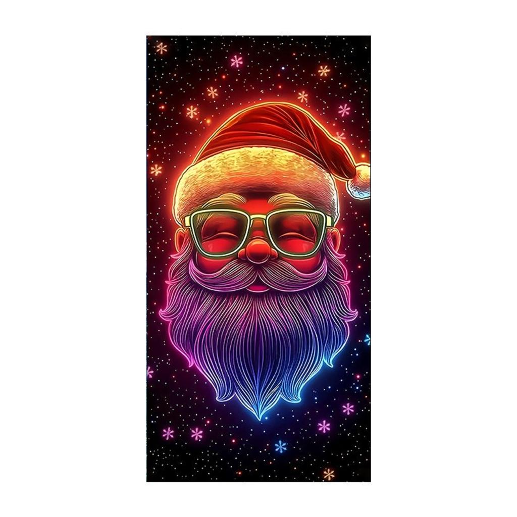 Christmas UV Fluorescent Door Banner/cover Background/holiday Party Decoration/Christmas Decorative Hanging Cloth