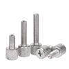 Chrome-Plated Knurled Cross-Head Thumbscrew, Iron Flat Head, M5 Bolt Screw, Large/Small Cap Options