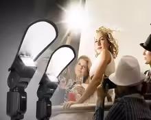 2 PCS Photo Flash Light Reflector For Nikon Sony Cameras and Other Camera 2-in-1 Camera Flash Diffuser Softbox Reflector