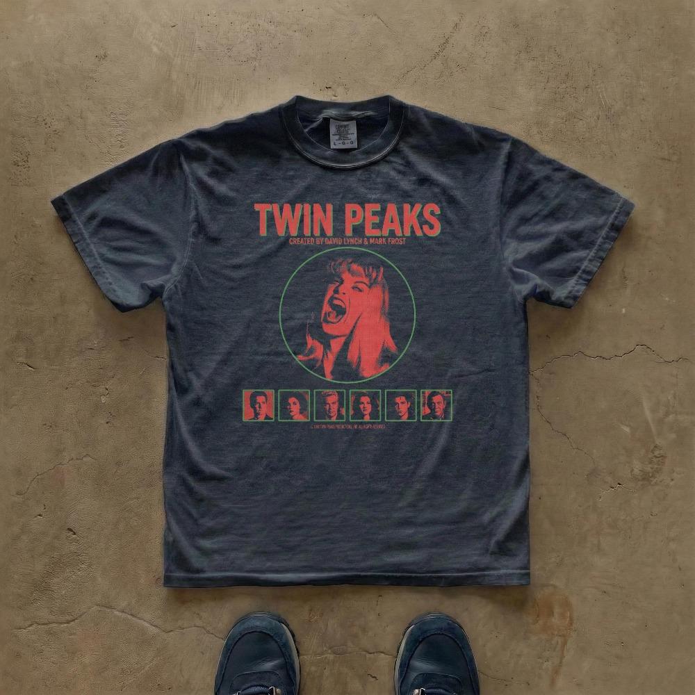 Twin Peaks Town Pattern Tshirt David Lynch Classic TV Drama Summer New Style Unisex Casual Fashion Tshirt