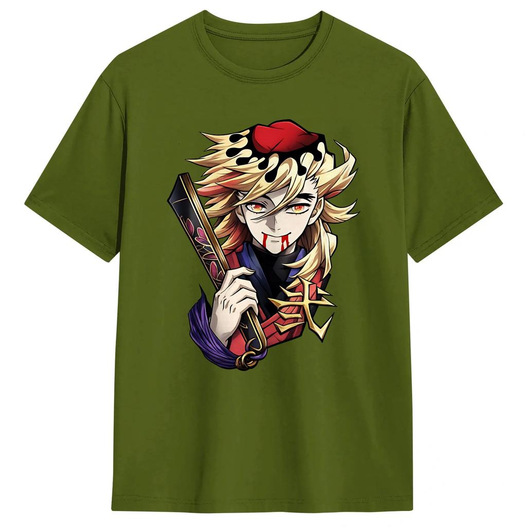 Anime Douma Upper T Shirts for Unisex Cotton Funny TShirts O Neck Tees Short Sleeve Clothing Printed