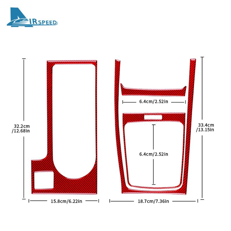 Real Soft Carbon Fiber For Subaru WRX 2015 2016 2017 2018 2019 2020 2021 Car Gear Shifter Panel Frame Interior Trim Cover 4pcs.