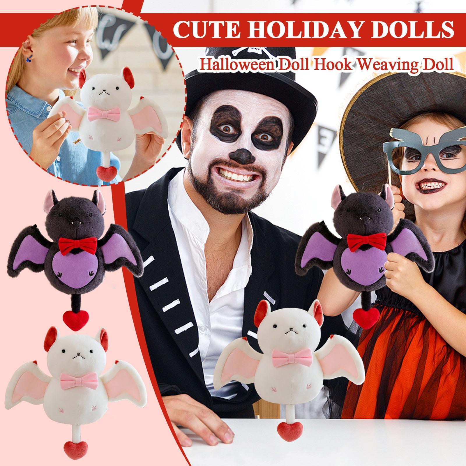 

Милая кукла Хэллоуин Забавный подарок Плюшевая игрушка Утешит вас Подушка-кукла One Size чёрный