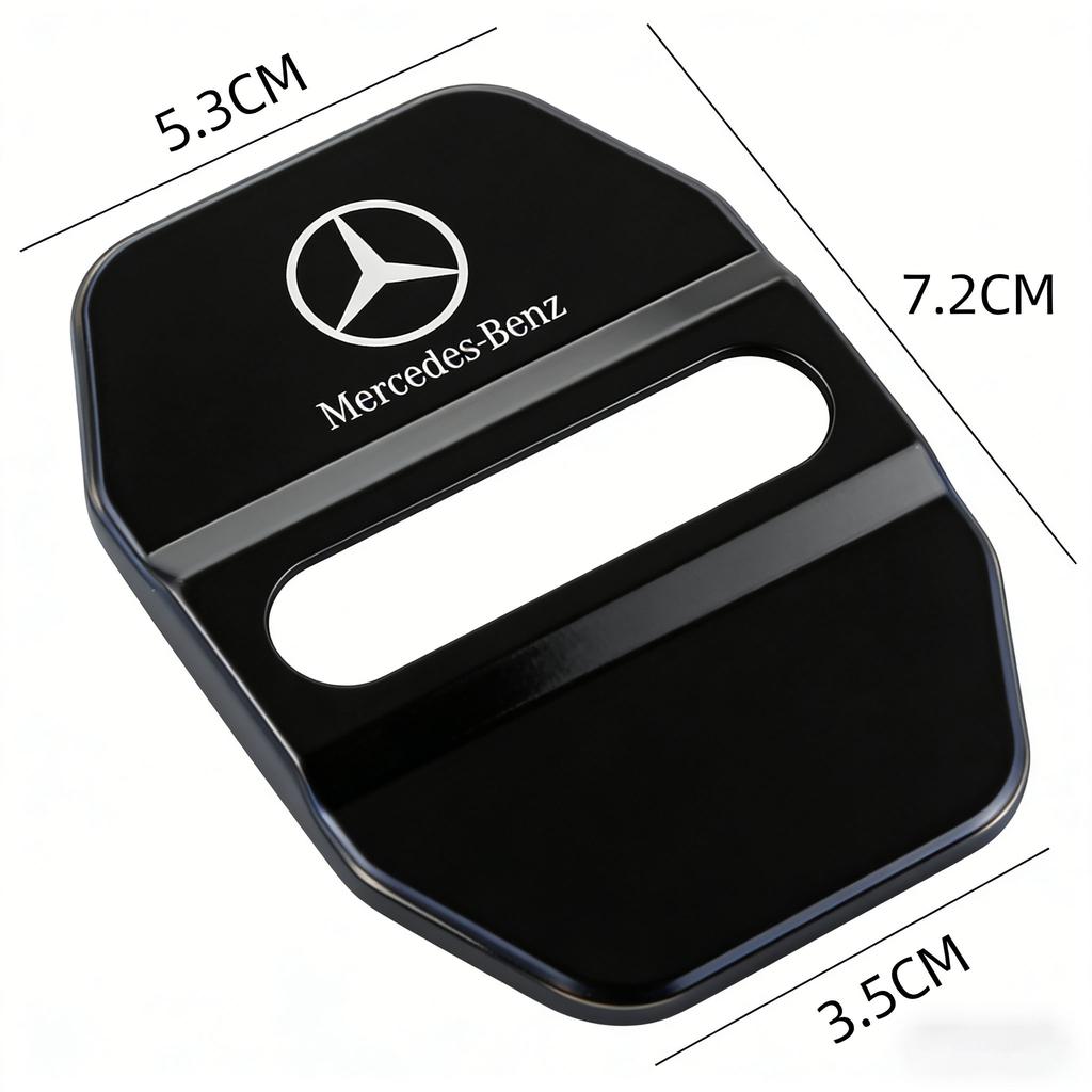 CQQ1 Car Styling Car Door Lock Covers Stikcer Case for Mercedes Benz New B/C/E Class A Class C200L GLC GLK CLA GLA Accessories