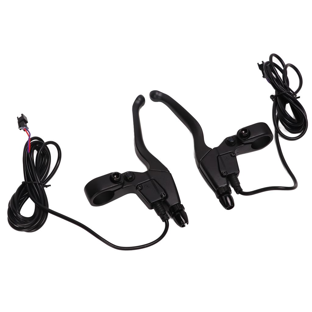 Electric Bike Brake Lever Aluminum Waterproof Brake Handle Electric Brake Levers Replacement Parts Black