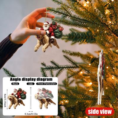 2D Christmas Ornaments, Acrylic Flat Christmas Tree, Home Decor, Christmas Tree Pendant