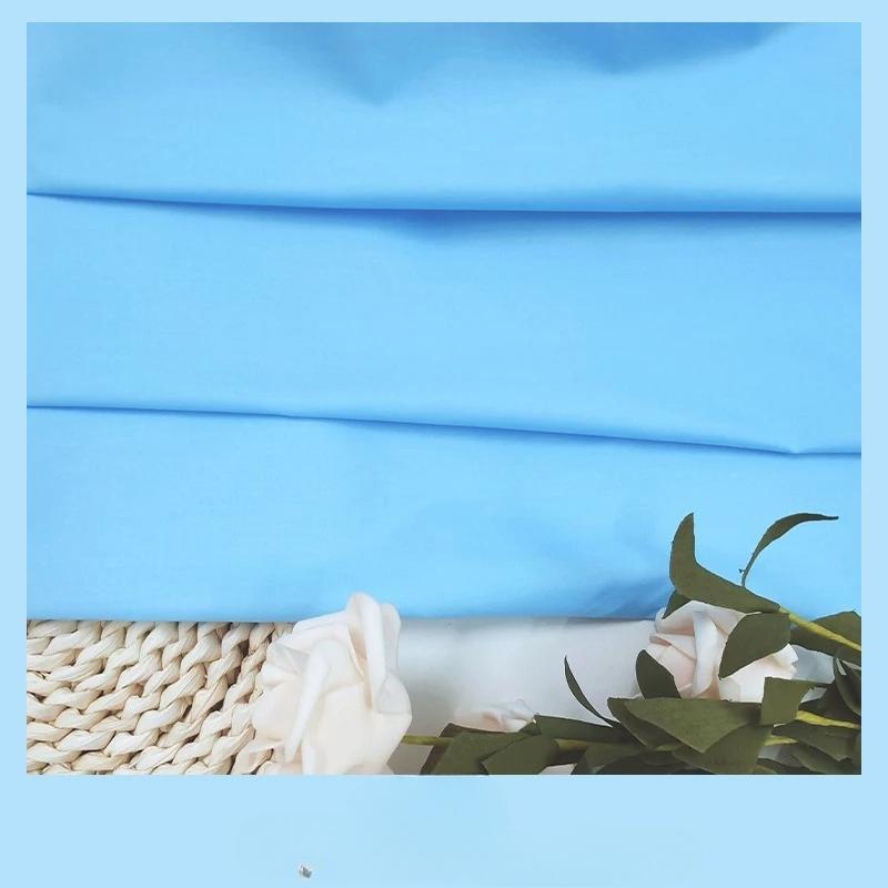 Plain Combed Cotton Fabric Poplin for Clothes Shirt Dresses Sewing High-grade Smooth Skirts Cloth Thin Anti-wrinkle