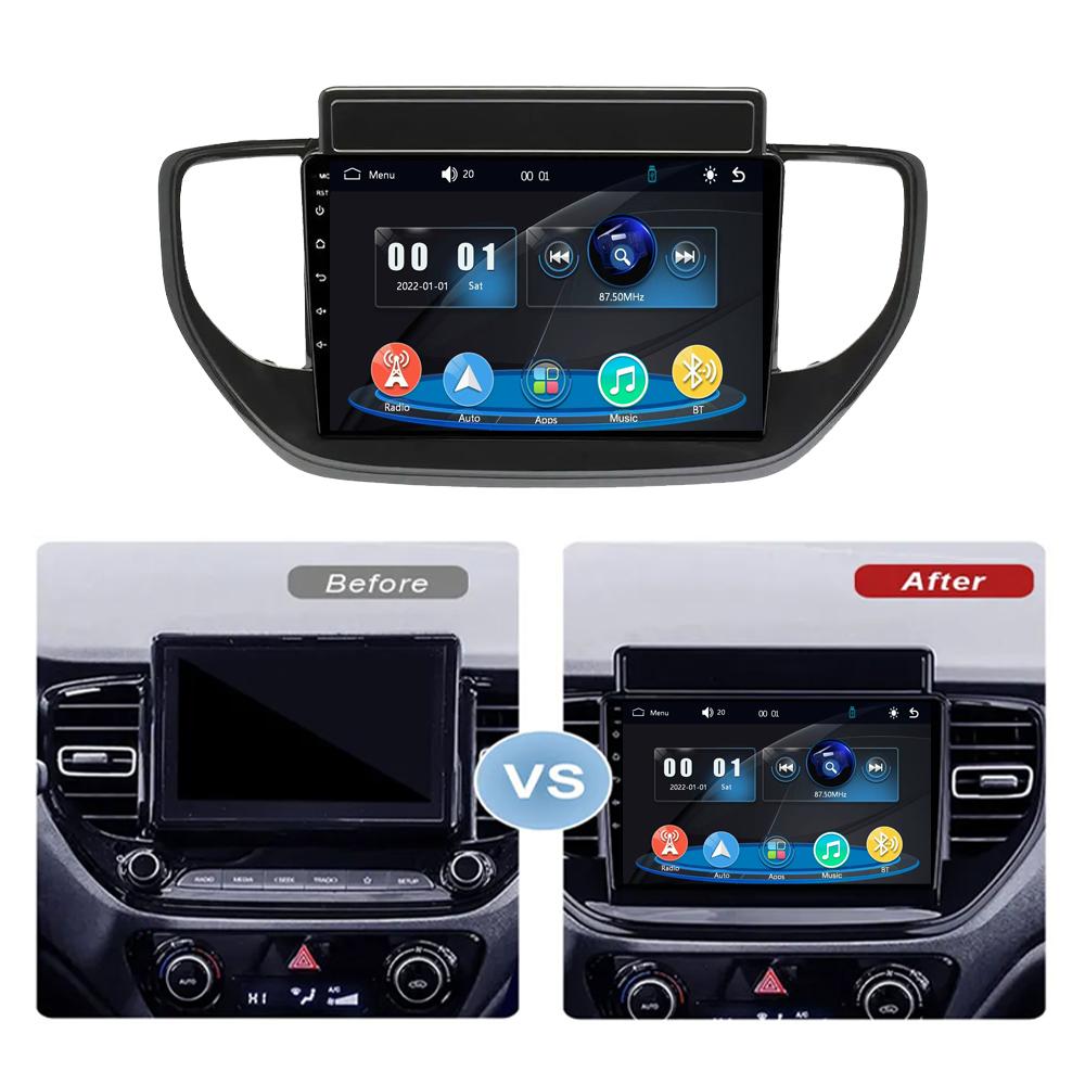 Car Radio Multimedia MP5 Player Head Unit Stereo BT For Hyundai Solaris 2 II 2020 - 2021