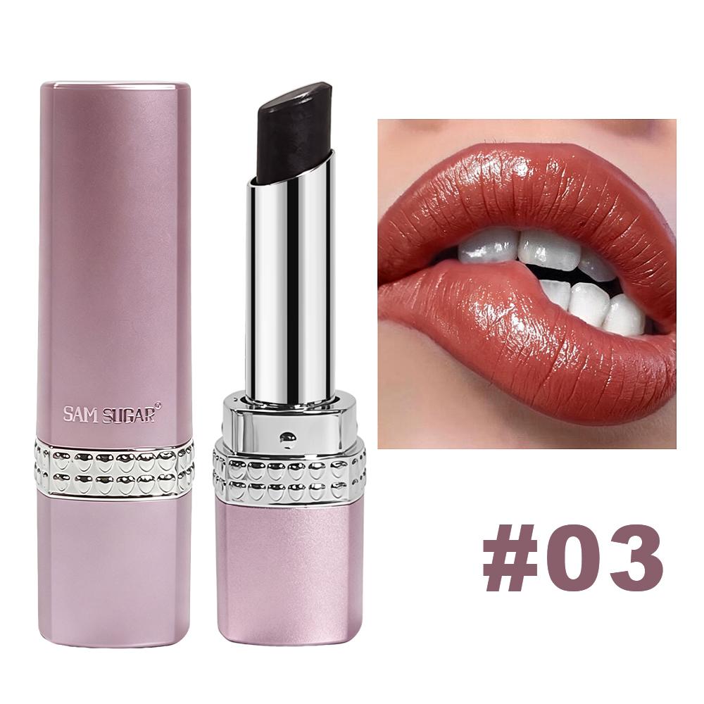 SAM SUGAR Black Lipstick Color Changing Moisturizing Lipstick, Long-Lasting Hydrating Glossy Lip Balm, Natural Tinted Lip Makeup Cosmetics for Women