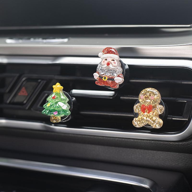 Christmas Car Air Freshener 6 Pieces Seasonal Auto Fragrance Clips Christmas Aromatherapy Decor For Minivans Trucks SUVs