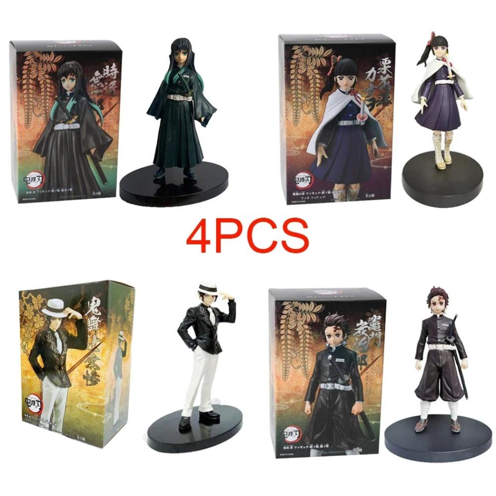 Anime Demon Slayer Figure Kamado Tanjirou Nezuko Action Figures PVC Model Toys Zenitsu Figurine Inosuke Kimetsu No Yaiba Figura
