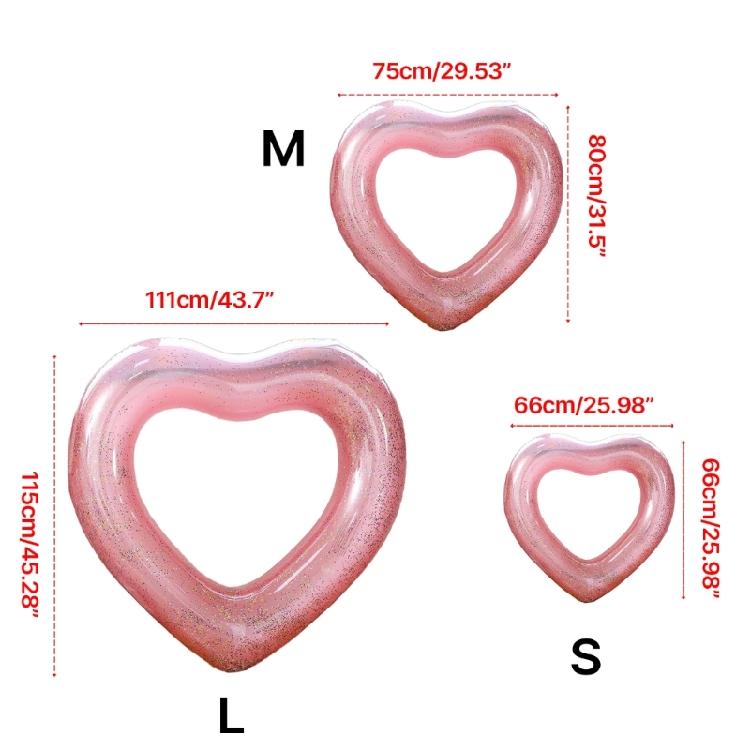 Inflatable Swimming Rings Heart Shaped Pool Float Rings Pool Float Loungers Tube