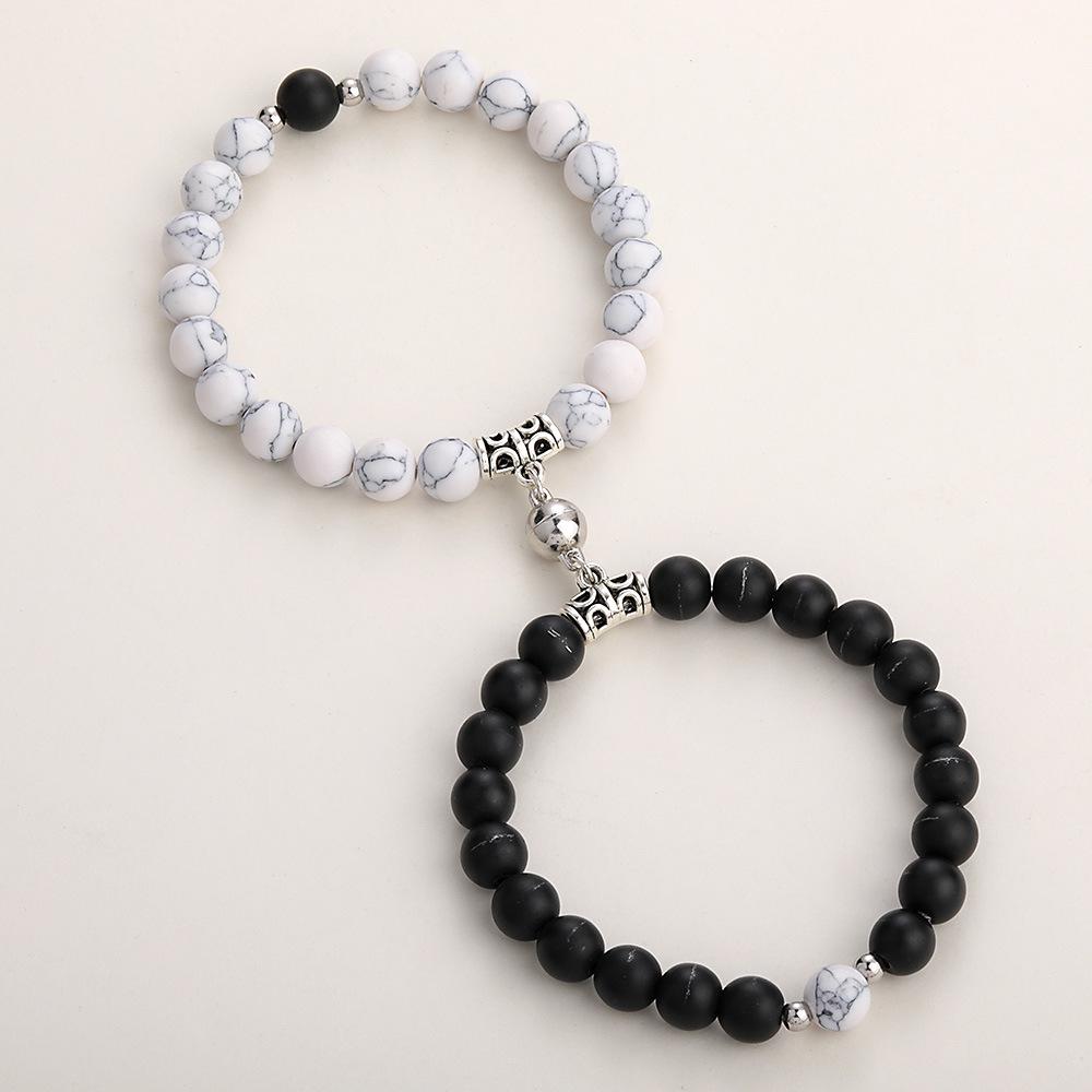 Natuurlijke Tijgeroog Steen & Legering Magnetische Koppelarmband - 2025 Bestseller