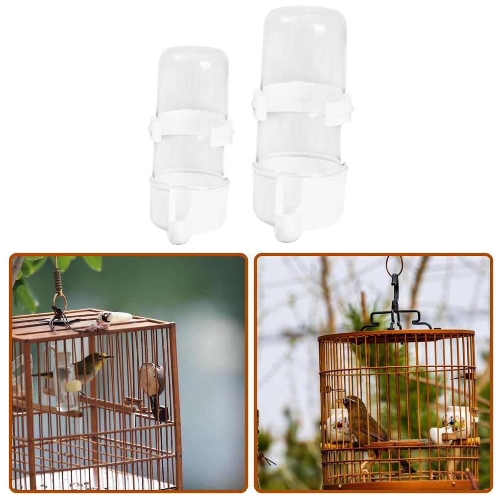 Pet Bird Water Feeder Bird Cage Accessories, Easily Clean, Bird Food Water Dispenser for Chicken Dove Parrot Canary Parakeet