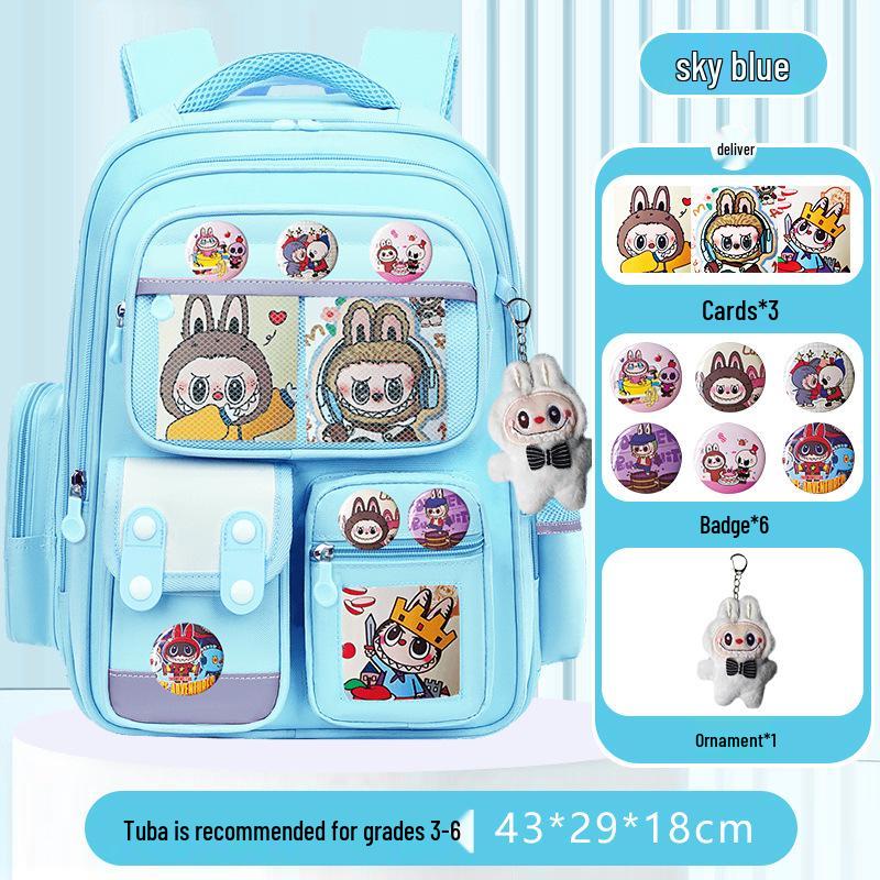 Lightweight Large Capacity Backpack for Grade 1-6 Students, Boys or Girls