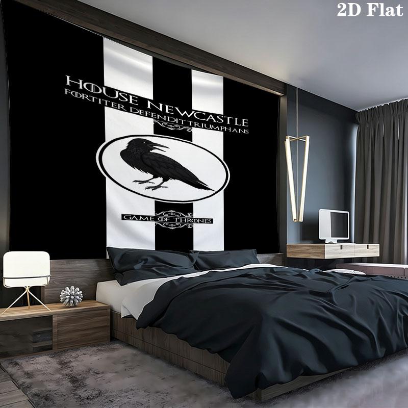 Collingwood Football Club Wandteppich Ästhetisches Wandbehang Gedruckter Stoffdecke Dekorative Wandteppiche für Schlafzimmer Wohnzimmer Heimdekoration