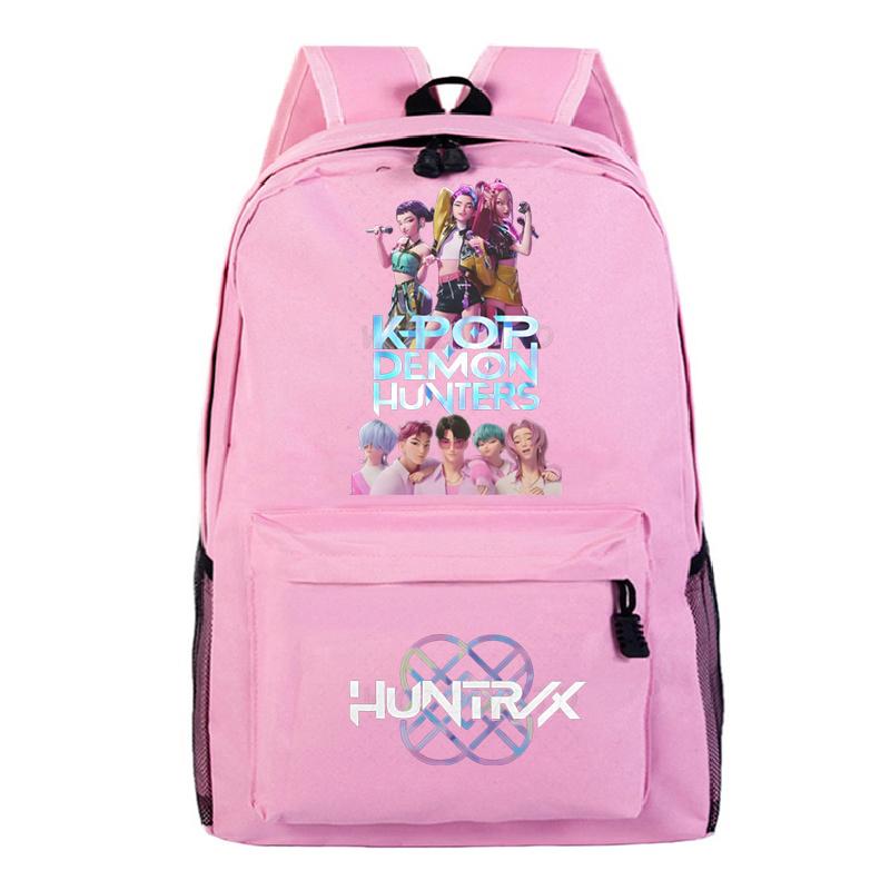 KPop Demon Hunters Backpacks Huntrix Girls Kids Mochila Boys Children Saja Boys Canvas Knapsack Students Cartoon Movie School Bags