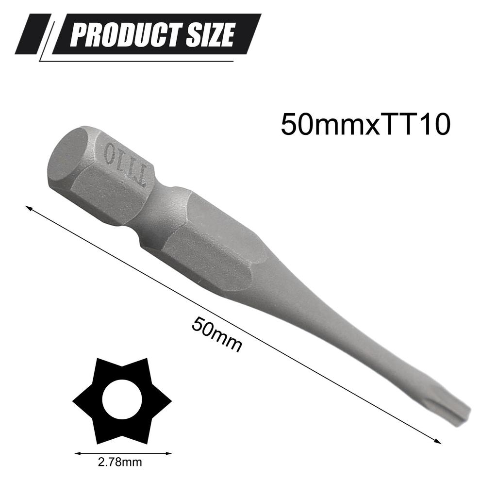 Torx Security Head Screwdriver Bit 1/4 Inch Alloy Steel