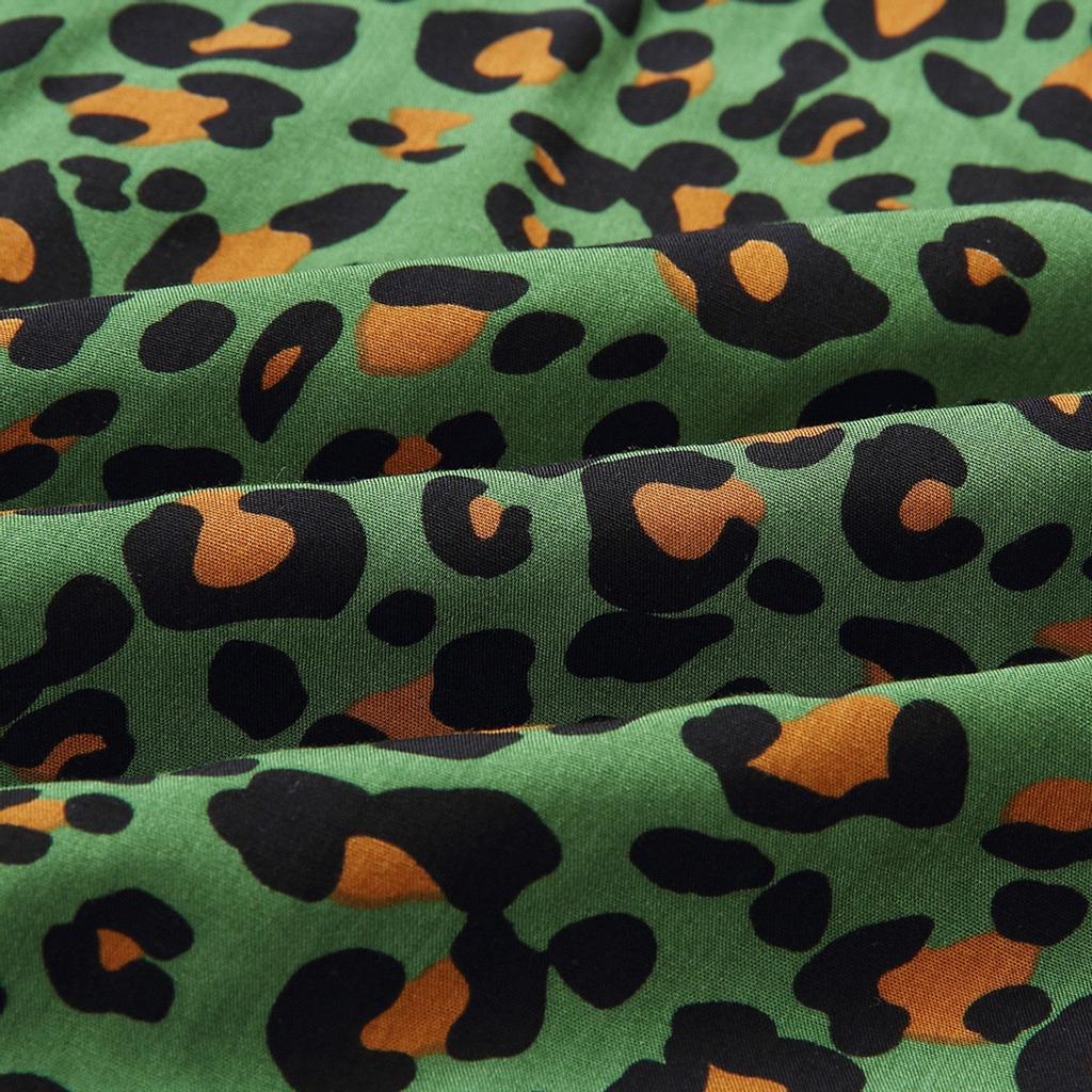 Womens Leopard Print  Dress Ladies Sexy Wrap Dress Clubwear Party Dress