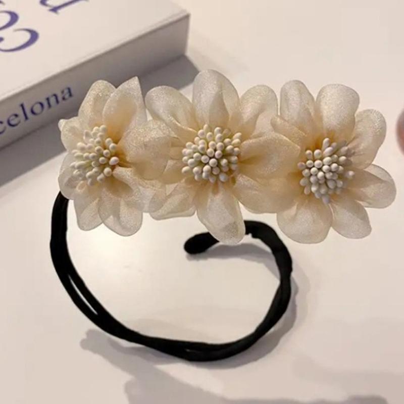 

Цветочная повязка на голову сладкие волосы головной убор женские плетеные волосы устройство инструмент для укладки волос жёлтый