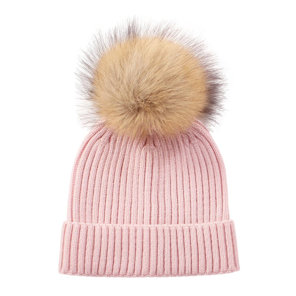 1 Stück pelzige warme Kinder-Mütze für Jungen und Mädchen, schicke koreanische Mode, Häkelmütze für Kleinkinder, Herbst-Winter, dicke Plüsch-Strickmütze