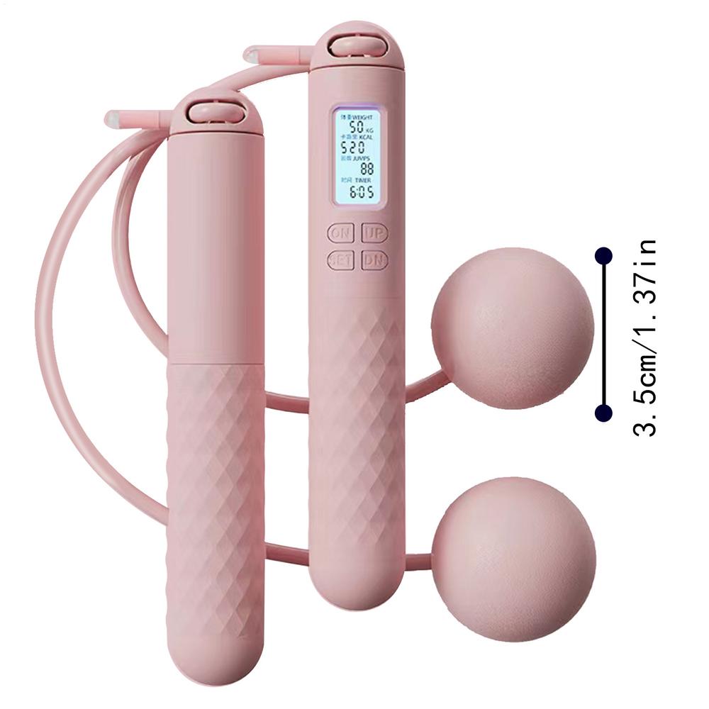 Cordless Weighted Jump Rope For Fitness Training Anti-Slip Smart Counting Jumping Rope Ropeless Skipping Rope with Counter