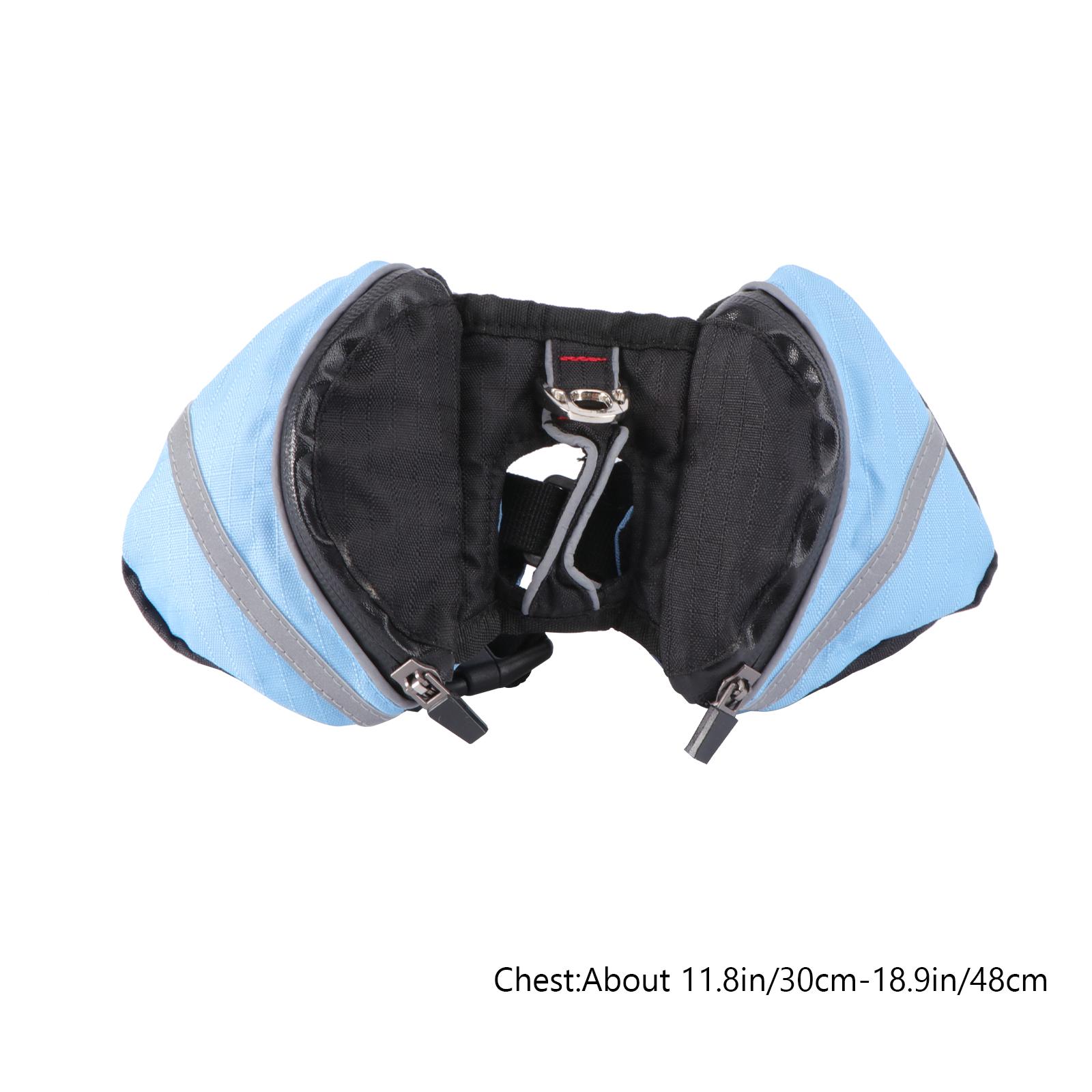 

Dog Backpack Waterproof Oxford Pet Carrier With Reflective Strip Side Pockets For Hiking Camping Travel Outdoor Adventure синій