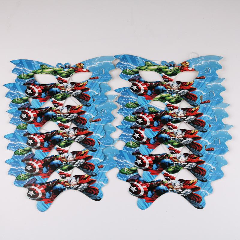 Avengers Tableware Set: Bunting, Cups, Plates, Masks, Cutlery, and Gifts for Indoor Parties