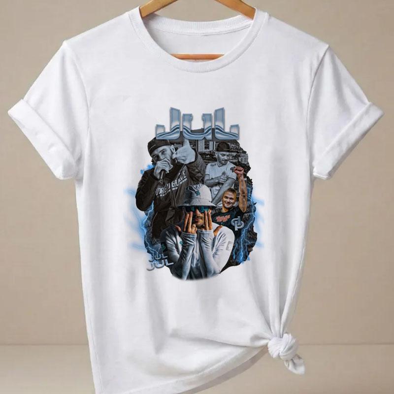 French Rapper Vote JUL Graphics Tshirts Unisex Unisex Hiphop T Shirt Shortsleeved Casual Tshirt Streetwear Clothing Tops