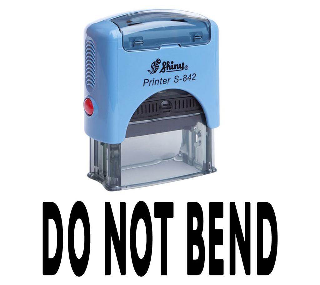 Printtoo DO NOT BEND Self Inking Rubber Stamp Custom Shiny Office Stationery