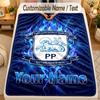 Flannel BlanketPreston North End Custom Name Text Personalized Soft Warm Throw Blanket Home Decor Gift
