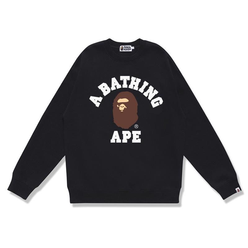 Herrtröja med lång ärm, boktryck och frotté - Höst/Vinter Casual Pullover Trendig Topp