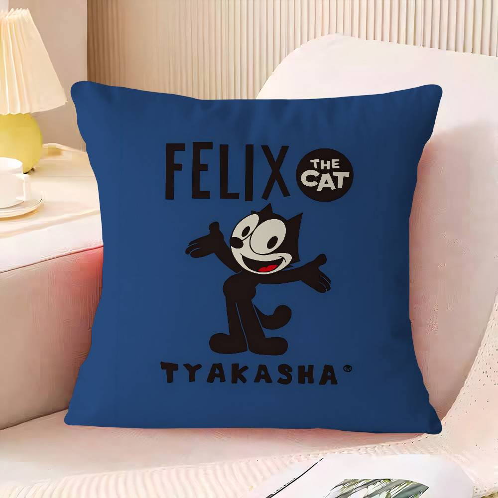 

F-Felix CatS Personalized Pillow Cover Kids Bedroom Wild Party Decor Pillowcase Kid Birthday Shower Gift 16x16Inch