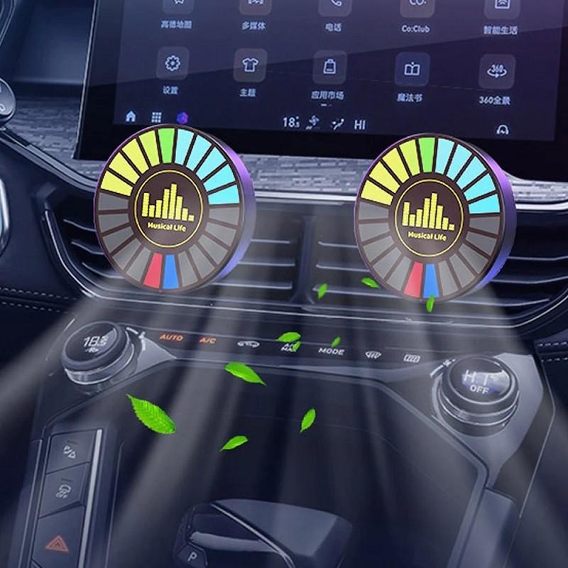 2-in-1-Auto-RGB-Atmosphären-Musiklicht und Auto-Aromatherapie, sprachgesteuertes Pickup-Licht, dekoratives Desktop-Licht