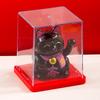 Solar Powered Waving Lucky Cat - Automatic Fortune Cat for Home, Desktop, or Car Decoration