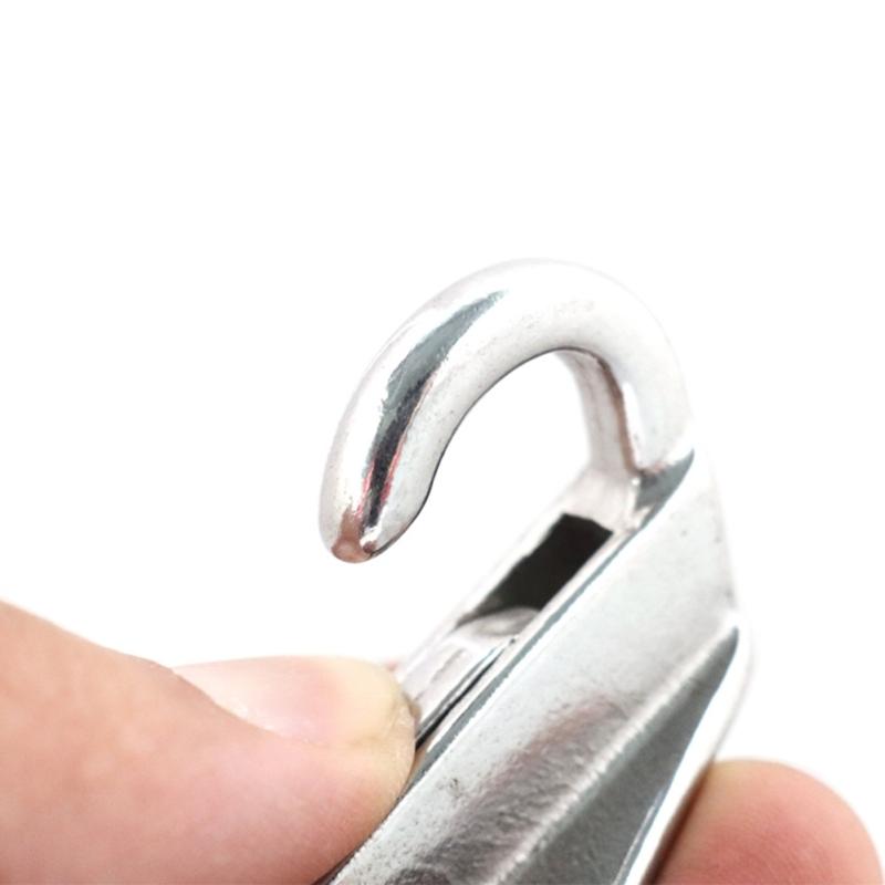 Upgraded Hook Marine Grade 316 Stainless Steel Spring Hook Boat Ship Hardware Quick Fixing 5-piece/set