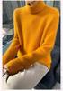 Lekasha 100% Mink Cashmere High Neck Knit Sweater - Versatile Solid Color for Autumn/Winter