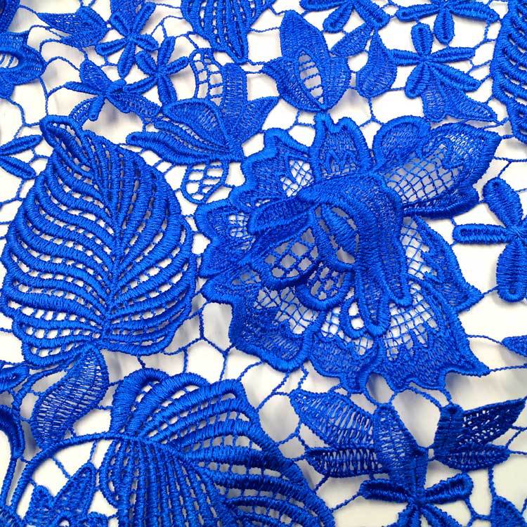 Water Soluble Lace, Embroidered Cloth, Leaf Pattern, Three-Dimensional, Hollow, Polyester Silk, Full Width, Embroidered Fabric