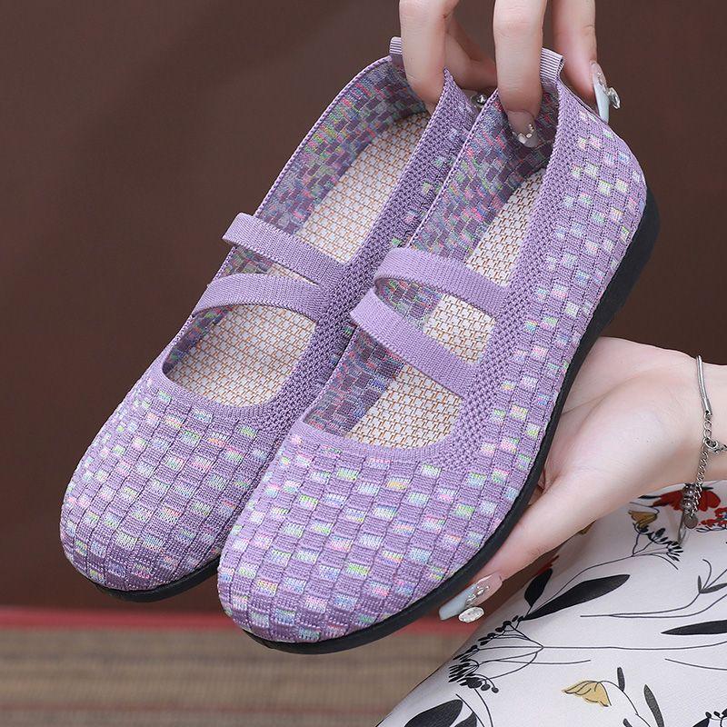 

Cloth Shoes for Women In Summer Breathable Lightweight Non Slip Comfortable and Casual Single Shoes 41