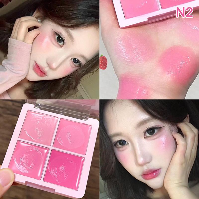Multi-Purpose Berry Milk Blush Cream Palette Lip Cheek Tint Natural Matte Expanding Color Brightening Face Blusher Rouge Shadow 2