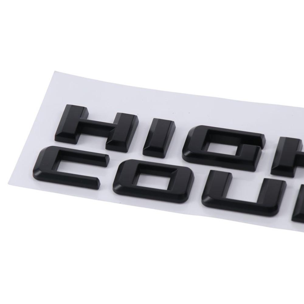 ABS High Country Logo Car Emblem 12.01*2.95in Black Car Bumper Sticker Badge Letter Style Self-adhesive sticker logo